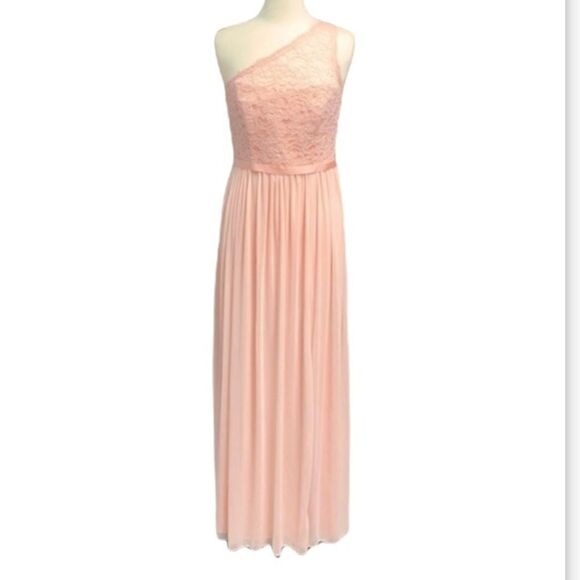 David’s Bridal Bellini One Shoulder Long Dress - Picture 1 of 14